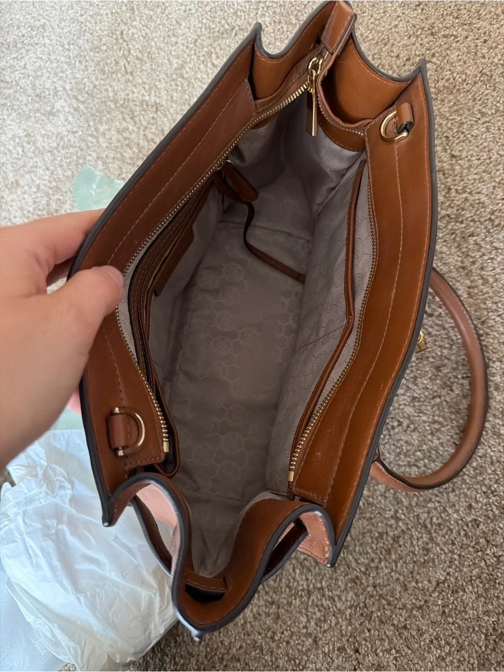 Michael Kors structured leather